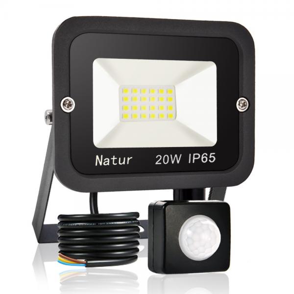 bapro 20W Security Lights with Motion Sensor,Led Floodlight Super Bright, Garden Lights Cold White(6000K), IP65 Waterproof Perfect for Garage, Garden and Forecourt[Energy Class A++]